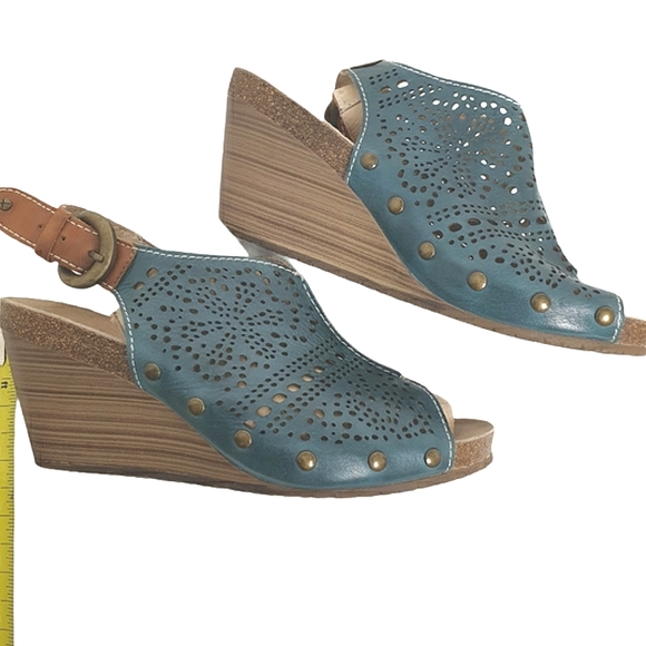 Pikolinos Benissa colorJeans wedge sandal size 7 - Picture 2 of 10